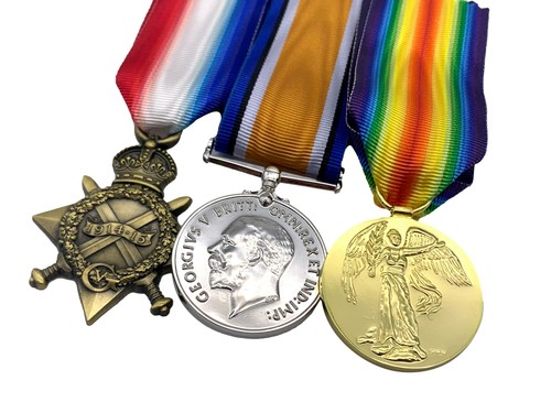Ww1 medal trio 1914 star - ww1,