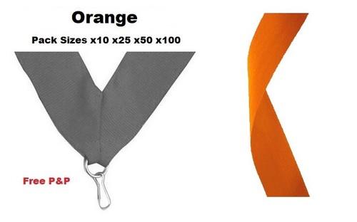 Bright orange medal - bright, ribbons