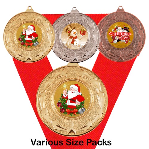 Christmas medals ribbons - christmas, &
