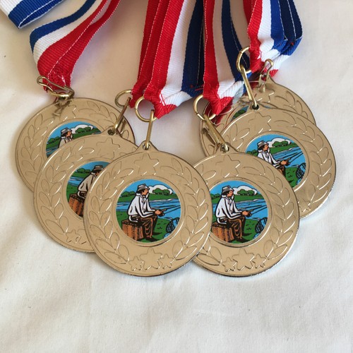 Fishing medals ribbons - medals, &