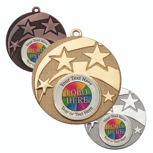 Shooting star medal with - x,