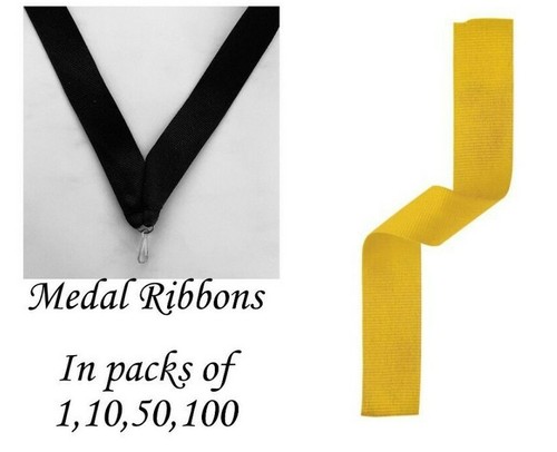 Yellow medal ribbons with clip - yellow,