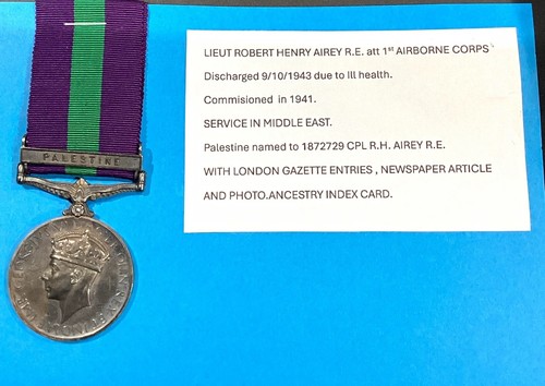 Ww2 medal lieutenant airey - medal,