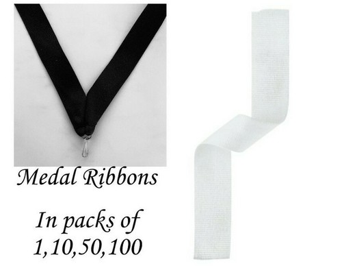 White medal ribbons with clip - ribbons,