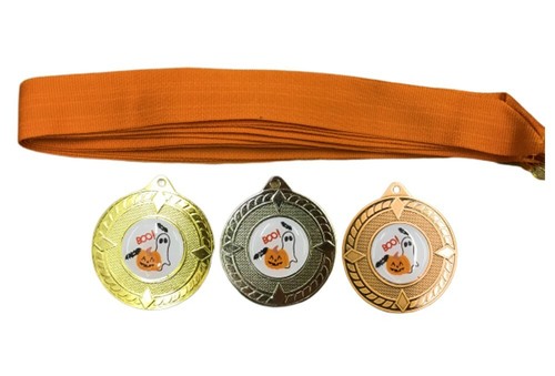 Halloween medals orange - &,