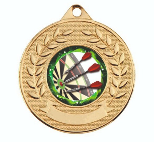 Darts metal medal red white - darts, &