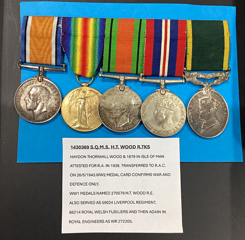 Ww1 ww2 medals - royal, tanks